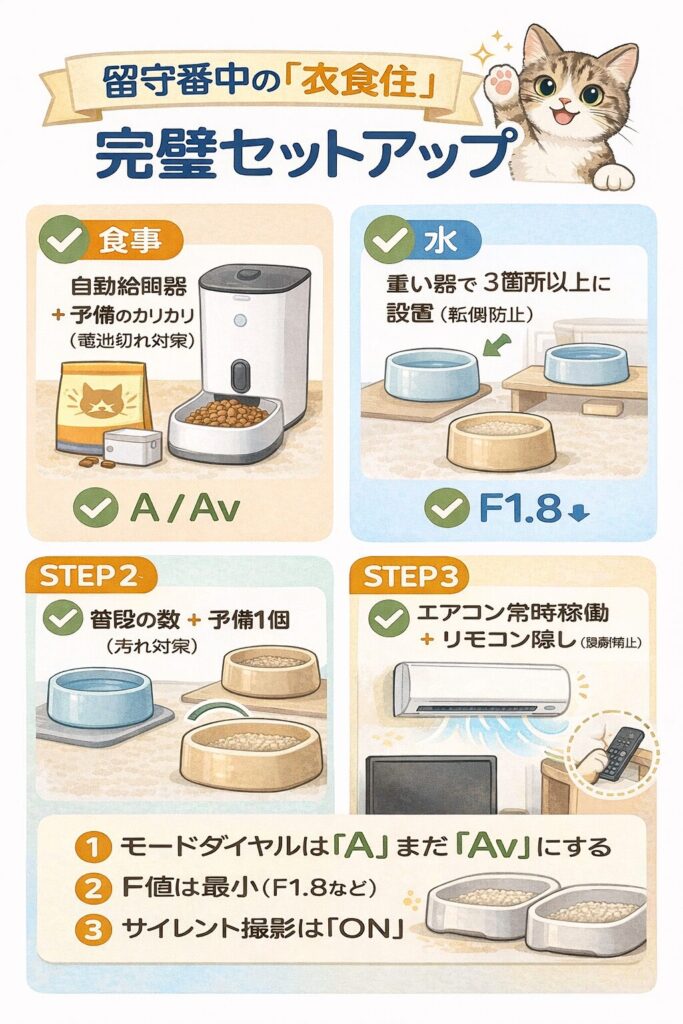 留守番中の「衣食住」完璧セットアップ