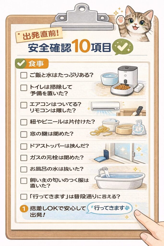 出発直前！安全確認10項目