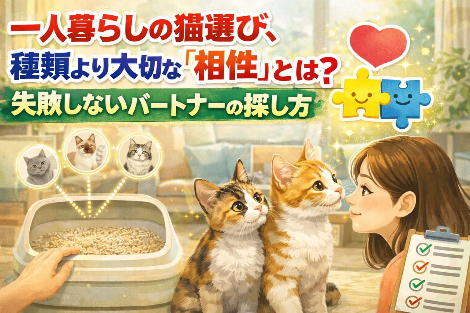 一人暮らしの猫選び、種類より大切な「相性」とは？失敗しないパートナーの探し方